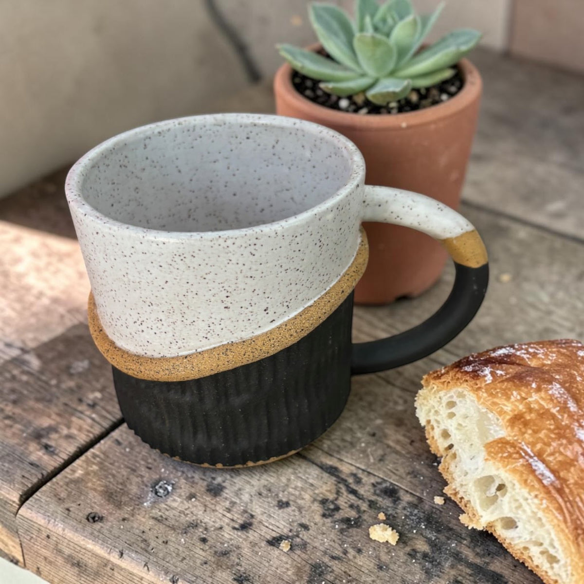 Black & White Carved Mugs & Tumblers