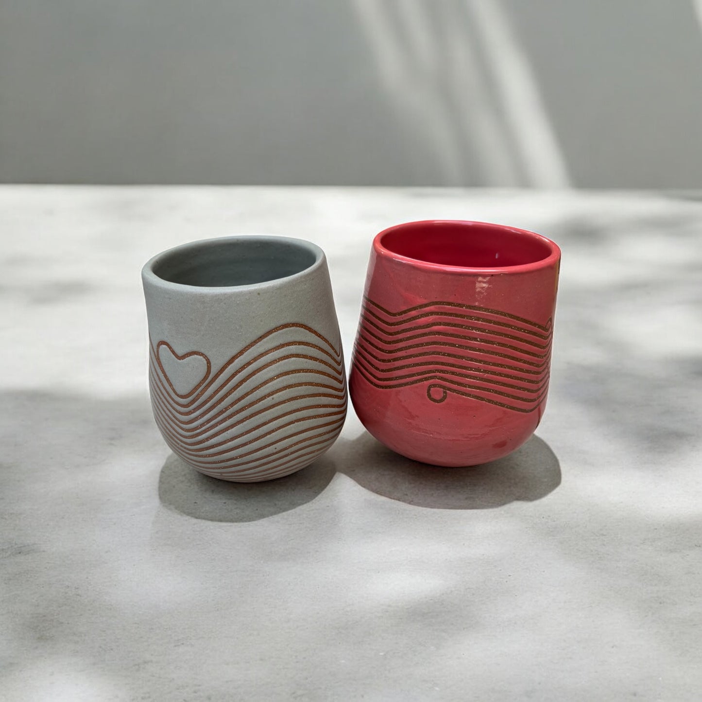 Lined Thumb Mugs