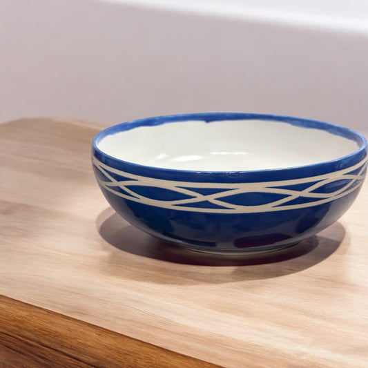Coastal Lattice Serving Bowl