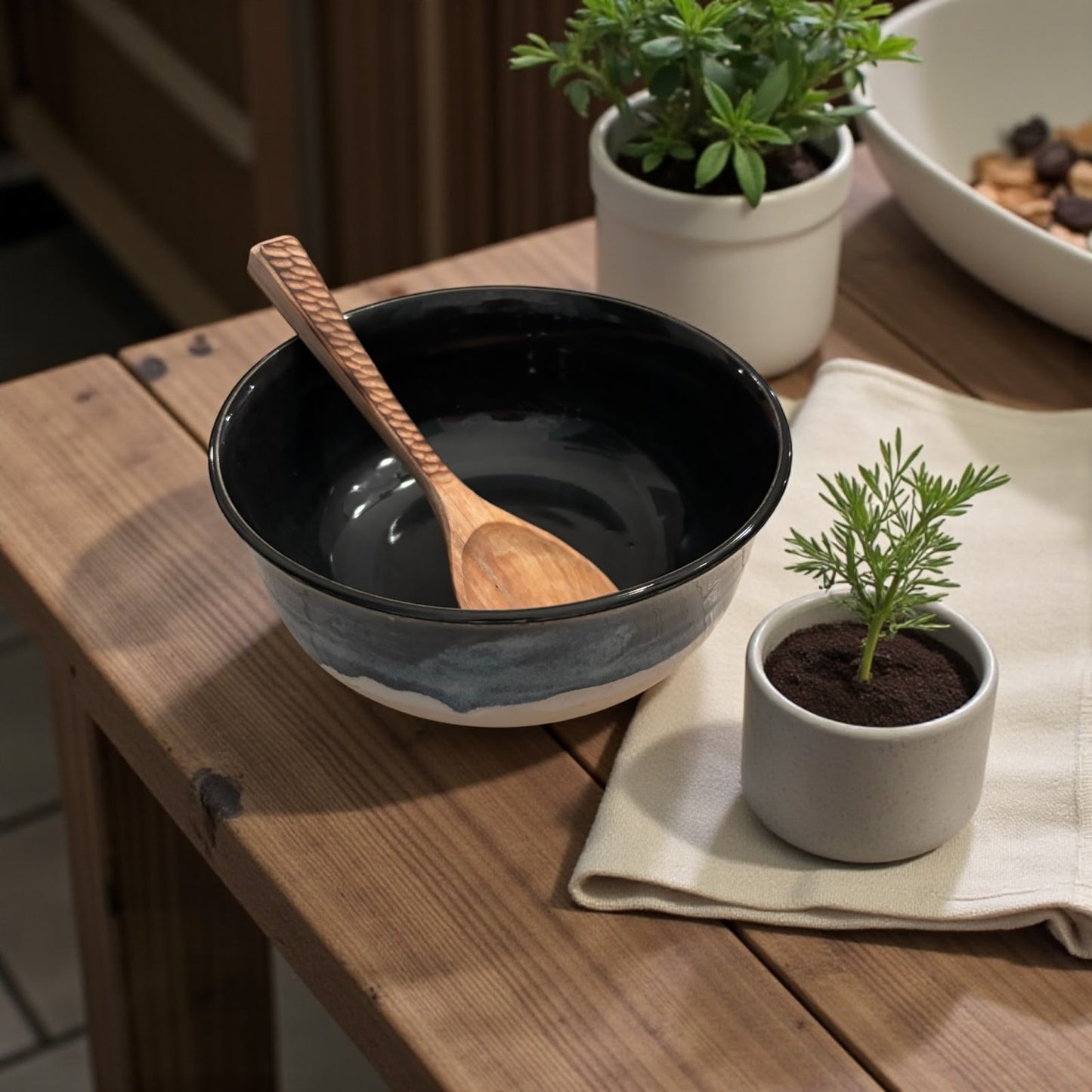  Midnight Ember Serving Bowl