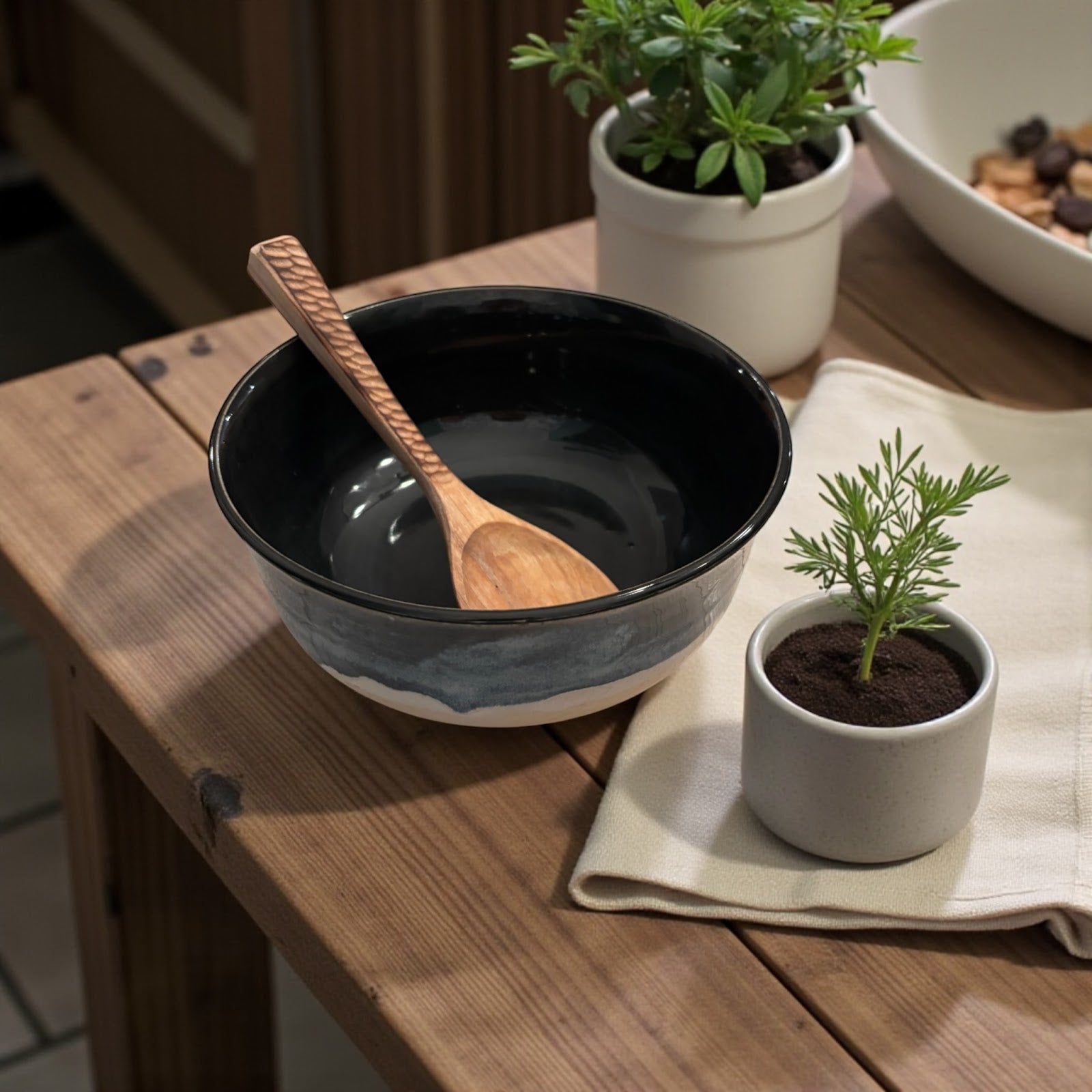  Midnight Ember Serving Bowl