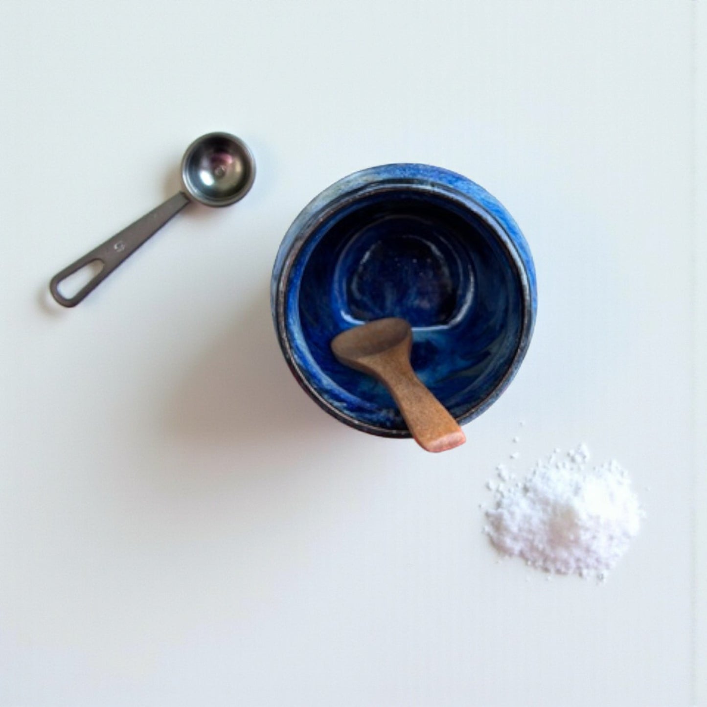 Handmade Ceramic Salt Cellars with Spoon