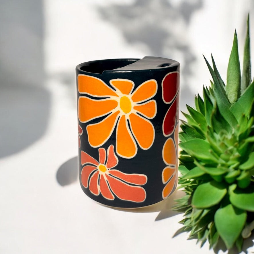Retro Flower Tumbler