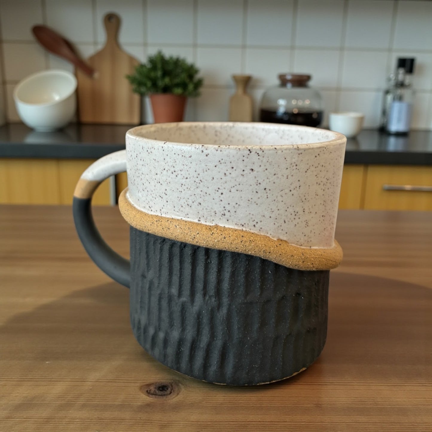 Black & White Carved Mugs & Tumblers