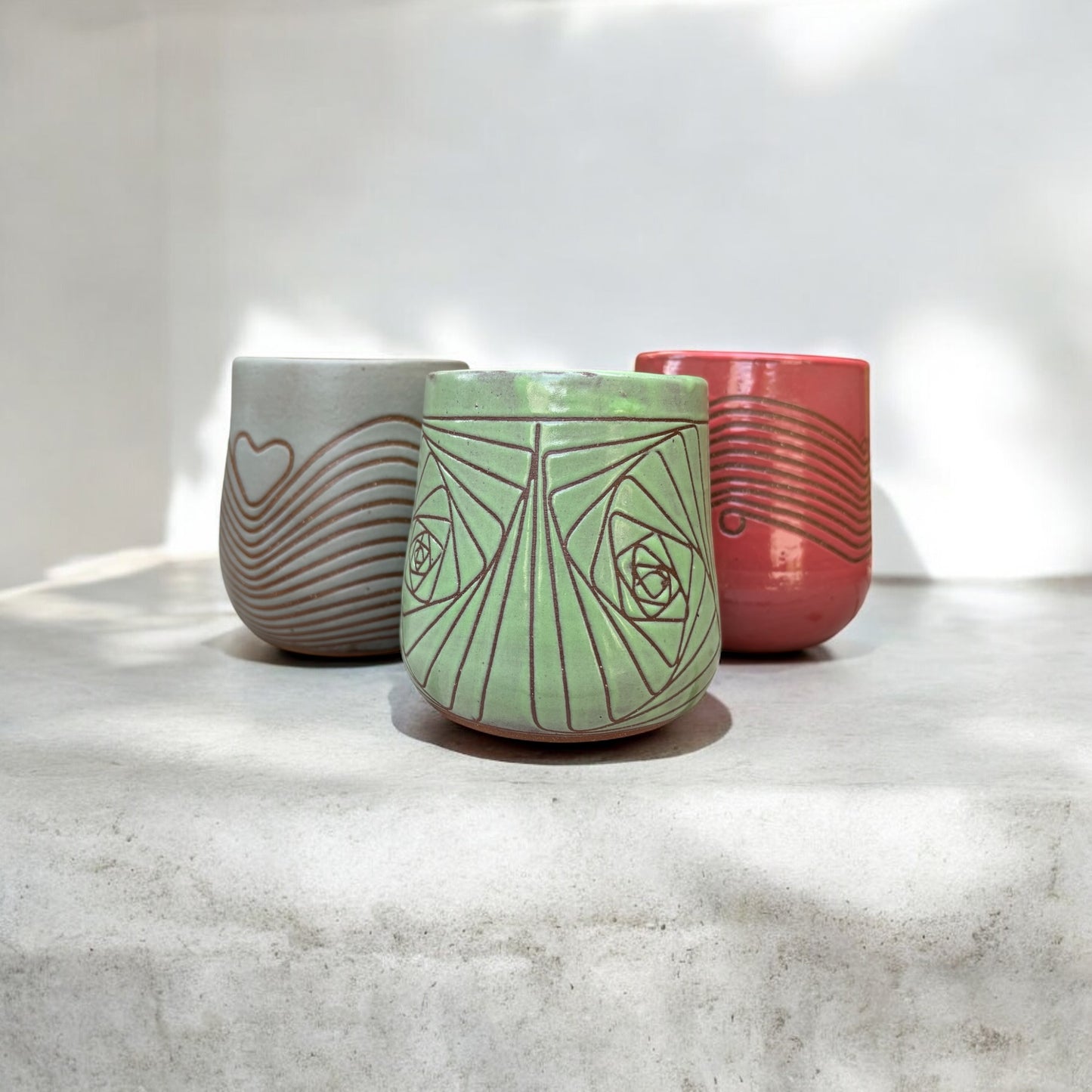 Lined Thumb Mugs
